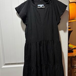 ANTONIO MELANI Black Midi Dress